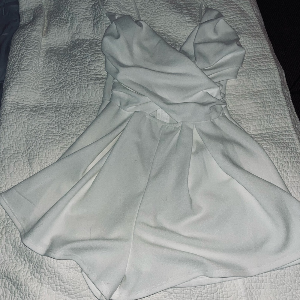 Fashion Nova One Shoulder White Dress